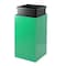 Alpine Industries Square Recycling Gin, 29 Gallons, Green Can, Mixed Opening Lid ALP4450-KIT-GRN-M - alternate 7
